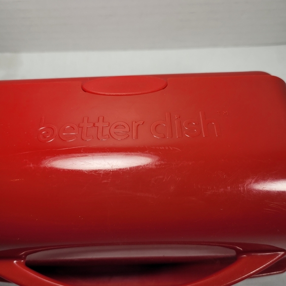 Kitchen Concepts Better Dish Flip-Top Butter Dish Red - Picture 3 of 5